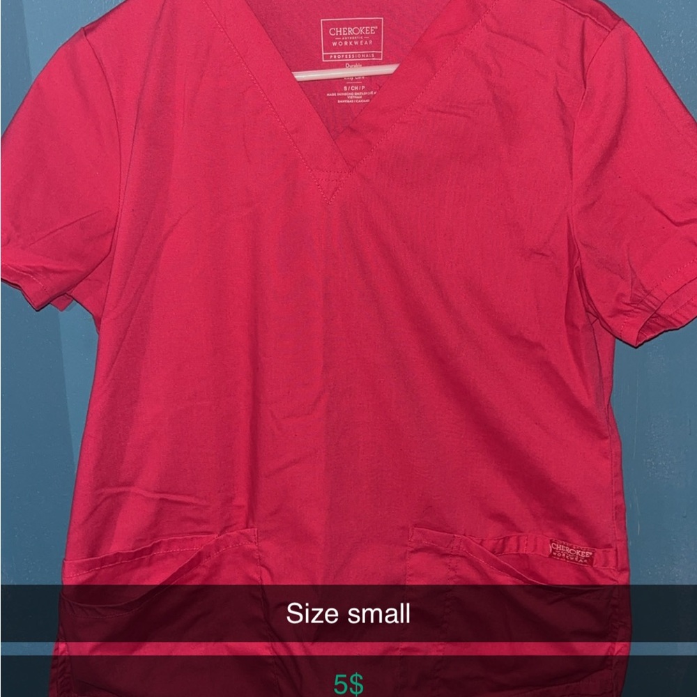 Red Scrub Top